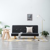 Canapea extensibilă, gri &icirc;nchis, material textil