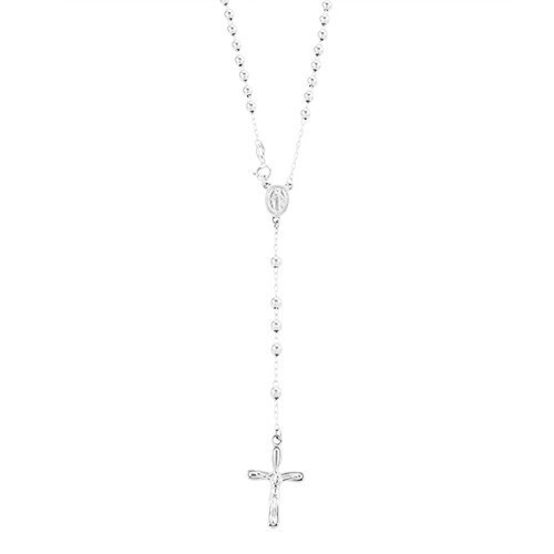 Colier din argint 925 - bile de rugăciune, medalion magic, cruce cu Isus