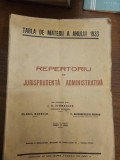 RAR! Repertoriu de Jurisprudență Administrativă &ndash; Anul I 1933 &ndash; 31 Numere Complete + Tabla de Materii &ndash; Colecție Interbelică Drept Rom&acirc;nia