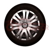 Set 4 Capace Roti VW R16 Argintii, Flexibile, Calitate Superioara - Model 408, Compatibile Jante Tabla