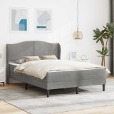 vidaXL Cadru de pat cu headboard Gri deschis 160 x 200 cm Catifea 3415214