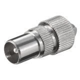 Mufa TV metalica BL-T1013 cu fixare surub tip tata, Hoff, pentru conectare cablu TV