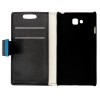 Husa tip carte cu stand neagra (Litchi Grain) pentru LG Optimus L9 II D605, Cu clapeta, Piele Ecologica