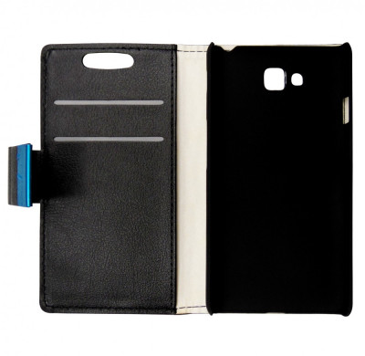 Husa tip carte cu stand neagra (Litchi Grain) pentru LG Optimus L9 II D605 foto
