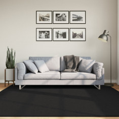 vidaXL Covor HUARTE, fir scurt, moale și lavabil, negru, 200x200 cm