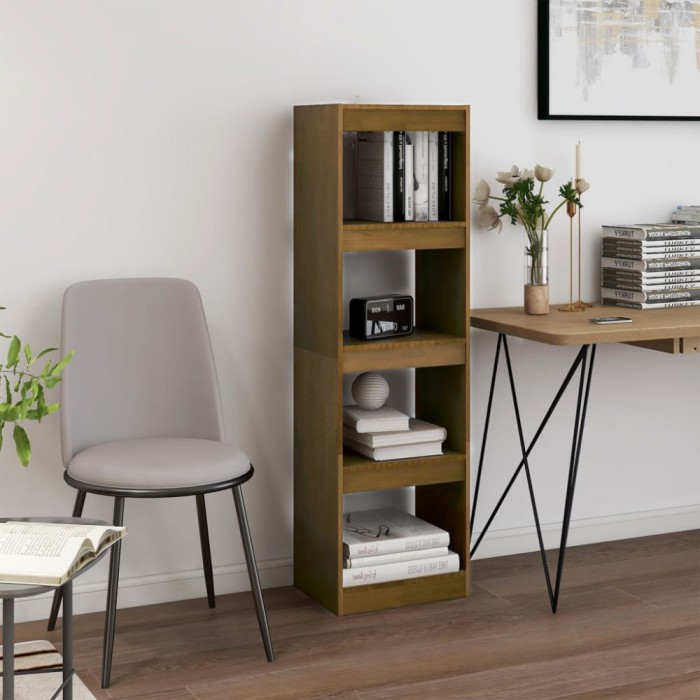 vidaXL Bibliotecă/Separator cameră, maro miere 40x30x135,5 cm lemn pin
