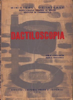 C8196N Dactiloscopia de Ion R Constantin și Marius Rădulescu, Inspectoratul General al Miliției, Institutul de Criminalistă, 1975 foto