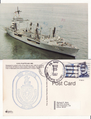 Petrolier militar USS Platte- SUA -tema vapoare de razboi foto