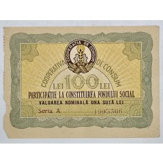 Bon de 100 Lei, Cooperativa de Consum RPR