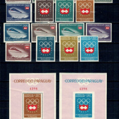Paraguay 1963 - Jocurile Olimpice de iarna, serie dt+ndt, colite