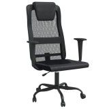 Cumpara ieftin Scaun birou reglabil in inaltime negru piele artificiala/plasa