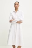 Answear Lab rochie culoarea alb, midi, evazată