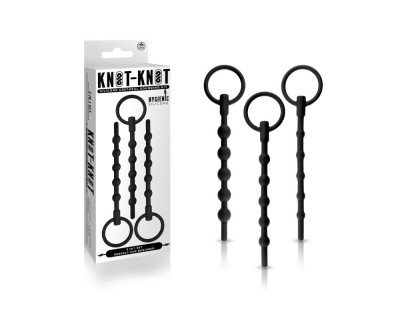 Set Dilatatoare Uretrale Knot-Knot 3-In-1 Beaded Sounding Set, Negru foto