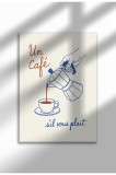 Tablou de bucătărie ne&icirc;nrămat - Poster A3 cu o cafea, vă rog | A3 (29.7 x 42 cm)