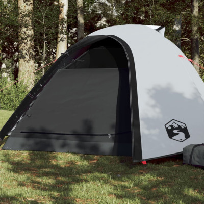 vidaXL Cort camping cupolă 4 persoane alb, țesătură opacă, impermeabil foto