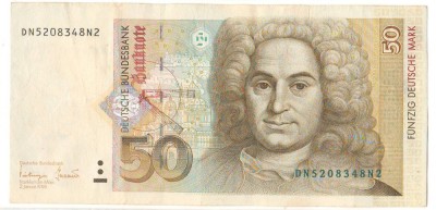 SV * Germania 50 MARK 1996 * RFG Inainte de Unificare +/- XF foto