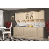 Bucatarie Korona Mebel MDF 2.6m Mesteacan, Blat Intreg