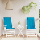 vidaXL Perne de scaun cu spătar &icirc;nalt, 2 buc, bleu, țesătură Oxford