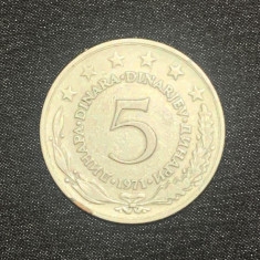 Moneda 5 dinari 1971 Iugoslavia
