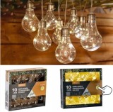 Ghirlanda luminoasa solara Moza, 10 LED-uri, 380 cm, lumina alb cald