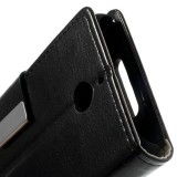 Husa tip carte cu stand neagra (Crazy Horse) pentru Sony Xperia E1 (D2004/D2005) / Sony Xperia E1 Dual Sim (D2104/D2105), Cu clapeta, Piele Ecologica