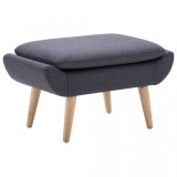 Taburet, tapițerie din material textil, 73x43x42 cm, gri &icirc;nchis, vidaXL