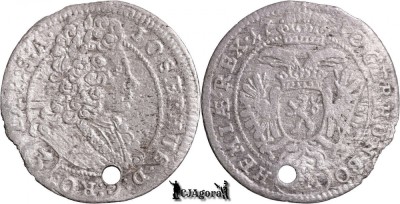 1710 PM, 3 Kreuzer - Iosif I - Praga - Regatul Boemiei foto