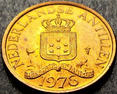 Moneda exotica 1 CENT - ANTILELE OLANDEZE (Caraibe), anul 1976 * cod 1463 = UNC