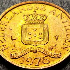 Moneda exotica 1 CENT - ANTILELE OLANDEZE (Caraibe), anul 1976 * cod 1463 = UNC