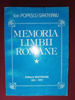 Memoria limbii romane vol 1- Ion Popescu-Sireteanu foto