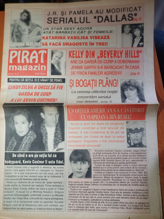 ziarul pirat magazin nr 3-art despre kevin costner,prince,m.jackson,e.van halen