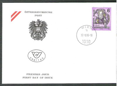 Austria &amp;Ouml;sterreich 1993 Freimarke FDC K.201 foto