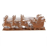 Cumpara ieftin Suport lumanari Craciun metal maro 25x8x8 cm