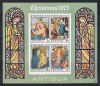 Antigua 1975 - Crăciun - Picturi de D&uuml;rer si Bellini, Bloc, MNH, Nestampilat