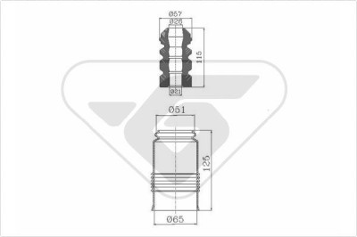 HUTCHINSON KP020 chit protectie praf,amortizor foto