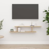 vidaXL Raft TV cu montaj pe perete, stejar sonoma, 125x18x23 cm, PAL