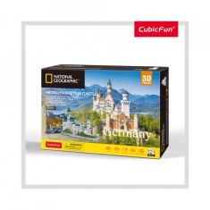 Cubic Fun - Puzzle 3D si Brosura-Castelul Neuschwanstein 121 Piese