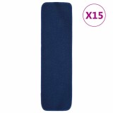 Cumpara ieftin Covorase de scari, 15 buc., bleumarin, 75x20 cm, dreptunghiular