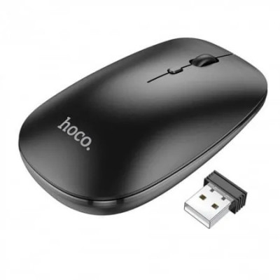 Mouse Wireless 2.4G, 800 1200 1600 DPI Hoco (GM15) Negru foto