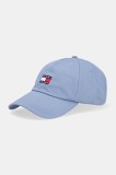 Tommy Jeans șapcă de baseball din bumbac cu imprimeu, AM0AM12933
