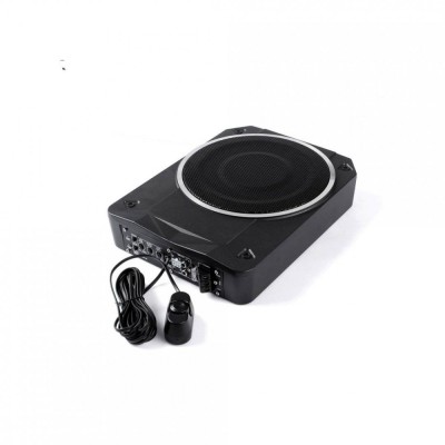 Subwoofer auto universal compact cu amplificator si telecomanda foto