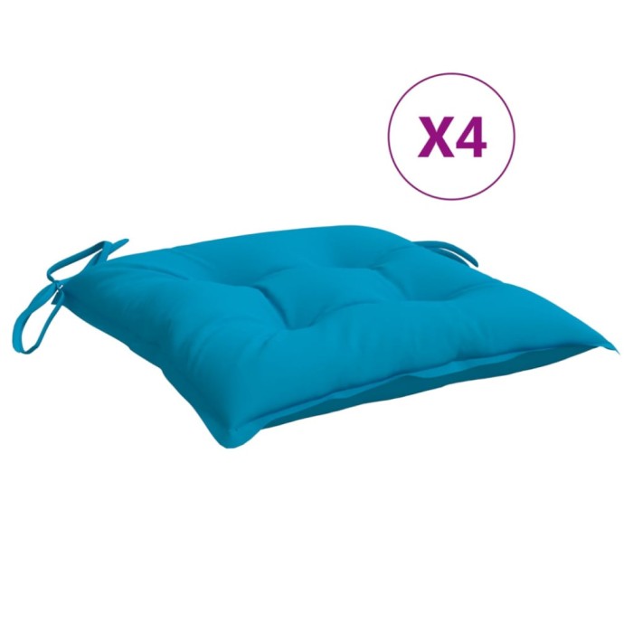 Perne de scaun 4 buc. albastru deschis 40x40x7 cm textil oxford