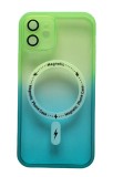 Huse silicon cu incarcare wireless pentru Iphone 12 Verde, Carcasa
