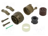 Conector circular AMPHENOL PT/451 tată 5 pini 13A 600V drept oliv