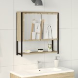 vidaXL Oglindă baie cu raft stejar sonoma 60x16x60 cm lemn prelucrat