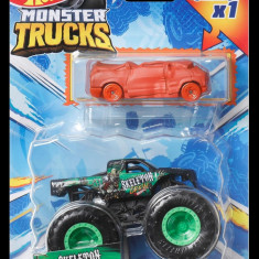 Hot wheels monster truck si masinuta metalica skeleton crew