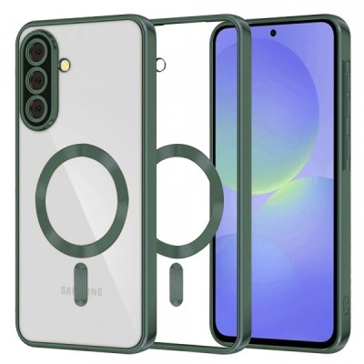 Husa MagSafe pentru Samsung Galaxy A56 A566 / A36 A366, Techsuit, Luxury Crystal, Verde Inchis foto