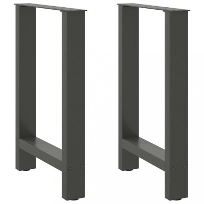 vidaXL Picioare de masă antracit, 2 buc., 60x(72-73) cm, oțel 4013306 foto