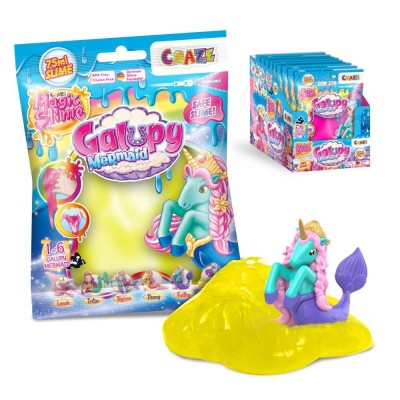 Craze - Slime magic diverse culori in punguta 75ml cu surpriza figurina sirena foto