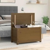 Cutie de depozitare, maro miere, 80x40x45,5 cm, lemn masiv pin